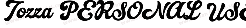 Tozza PERSONAL USE ONLY字体转换